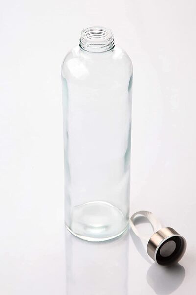 Comprox 1000ml Lilac Healthy Glass Flask - 1lt Sports Water Bottle