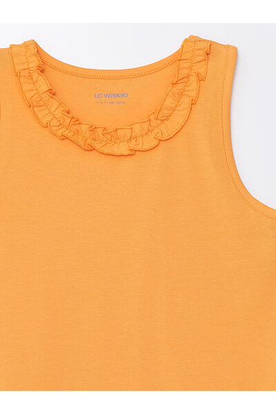 LC Waikiki Lcw Crew Neck Ruffle Detailed Girl's Athlete