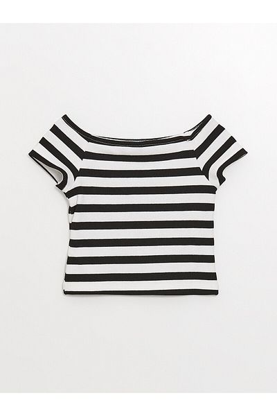 LC Waikiki Tricou de bază pentru fete LCW cu decolteu barcă