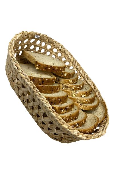 HAKİCİ Decorative Wicker Bread Bowl - Natural Handmade, Multi-Purpose