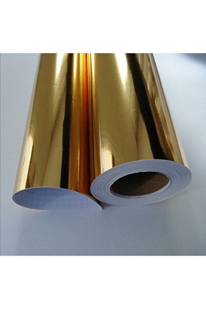 Turcoat Aynalı Altın Yapışkanlı Dekoratif Folyo 122 Cm X 1 Mt