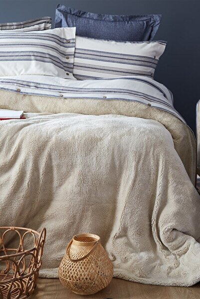 APRICITAS Double Comfort Ekru Çift Kişilik %100 Pamuk Nevresim Takımı