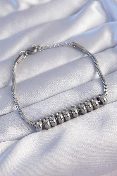 Skygo Oval Figured 316L Silver Bracelet - Colorful TJ-BB6097
