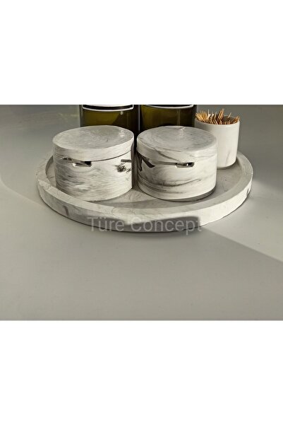 Ture Concept Marble Patterned Salt & Pepper Shakers - Spice Jar Set