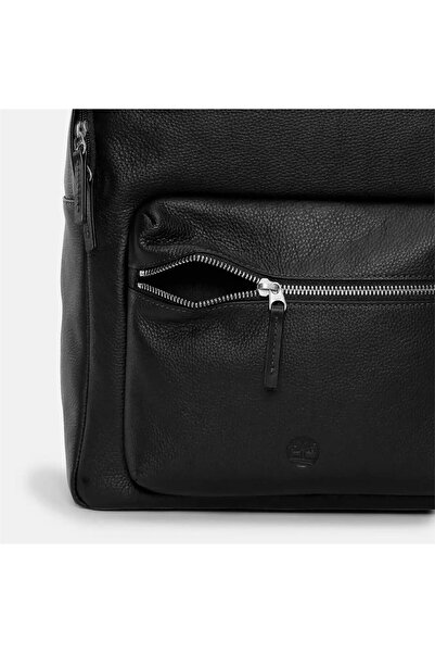 Timberland Leather Backpack Black Unisex Bag