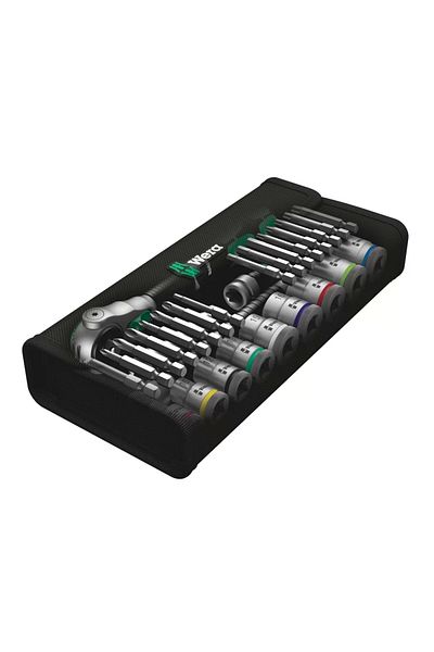 wera مجموعة مفاتيح Zyklop Speed 8100 SB - 6.3/8 بوصة، محرك، متري، 29 قطعة، 05004046001