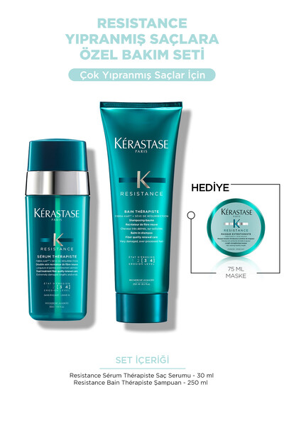 Kerastase Resistance Yıpranmış Saçlara Özel Bakım Seti - Şampuan & Serum