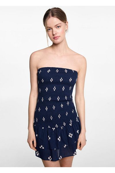 Mango Teen Rochie albastru inchis pentru copii