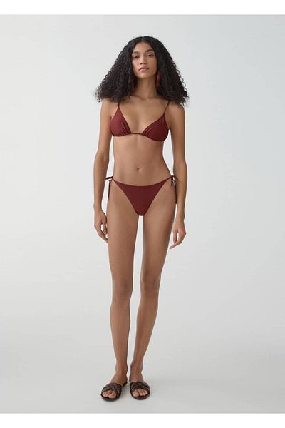 MANGO Woman Σχεδιασμένο με κορδόνι πάτο μπικίνι
