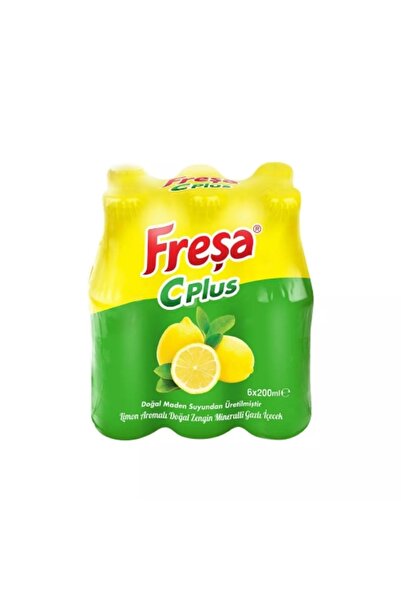 FREŞA C Plus Limon Aromalı Doğal Maden Suyu 6x200 Ml. (MEYVELİ SODA)