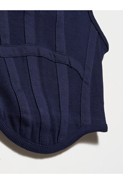 Dilvin 3793 Corset Top-Navy Blue