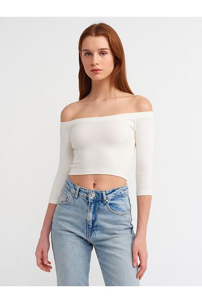 Dilvin 30937 Off Shoulder Ball-Ecru