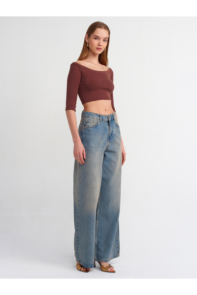 Dilvin 30937 Off-the-Shoulder Ball-Brown