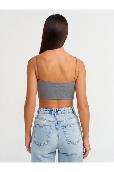 Dilvin 20858 Suspended Crop Top-Anrasite