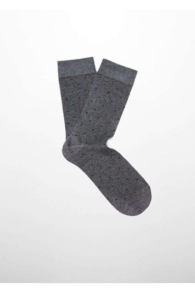 MANGO Man Set mit 2 bestickten Baumwollsocken