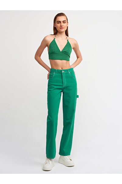 Dilvin 20112 Pierścionek Szczegółowy Top-zielony