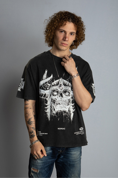 Overdrive Tricou oversize Viking „norse” Vintage oversize