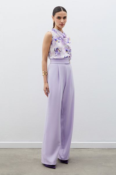 Sateen LILA - Pantaloni cu talie