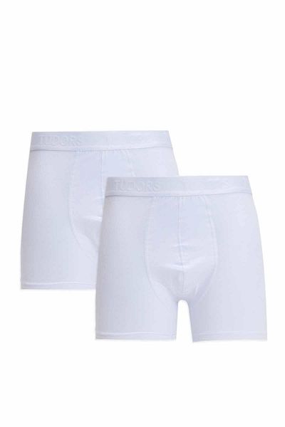 Tudors Ανδρικά 2 τεμάχια βαμβακερά Lycra Flexible Fabric White Boxers