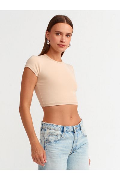 Dilvin 30936 Μοντέλο Ανοιχτό Μπεζ Crop Top - Body Shaper