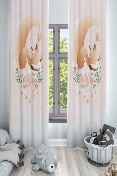 Else Dekor Декоративна штора для дитячої кімнати з лисичкою та зірками