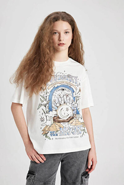 DeFacto Λευκό Γυναικείο T-shirt - C5956ax/wt32