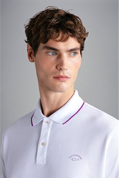 PAUL&SHARK Ανδρικό μπλουζάκι από βαμβακερό γιακά πόλο με κοντό μανίκι που κλείνει με κουμπιά 24411300 -010