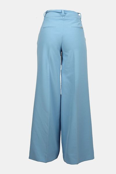 Liu Jo Women's Knitted Fabric Regular Waist Short Leg Straight Model Blue Trousers WF3119T7896-64021