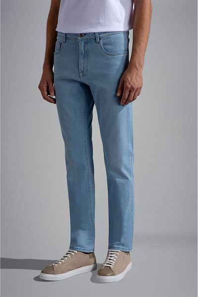 PAUL&SHARK Blugi albaștri confortabili, din bumbac, cu croiala normală, pentru bărbați24414115-001