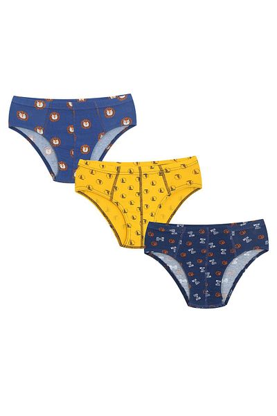 vitmo Set de 3 chiloți mixt din bumbac pentru băieți