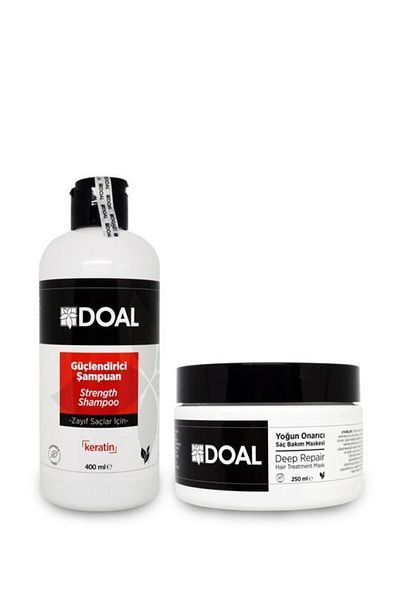 DOAL 400ml Strengthening Shampoo Containing Keratin and Argan + 250ml Repair Mask