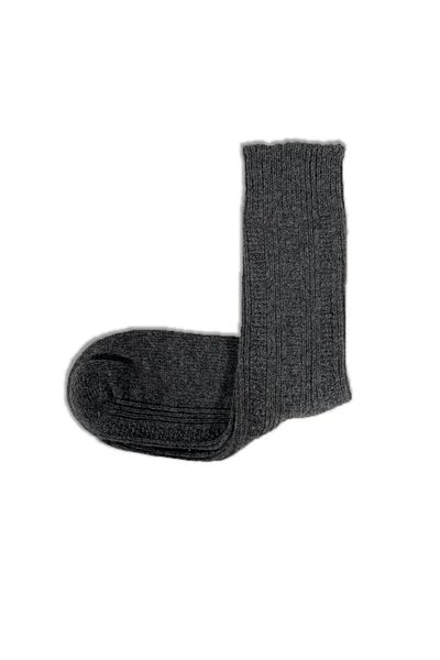 Zeynep Büyükbay Seamless Long Wool Socks Gray