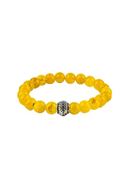 Zeynep Büyükbay 8mm Sphere Cut Natural Stone Bracelet - Pure Agate