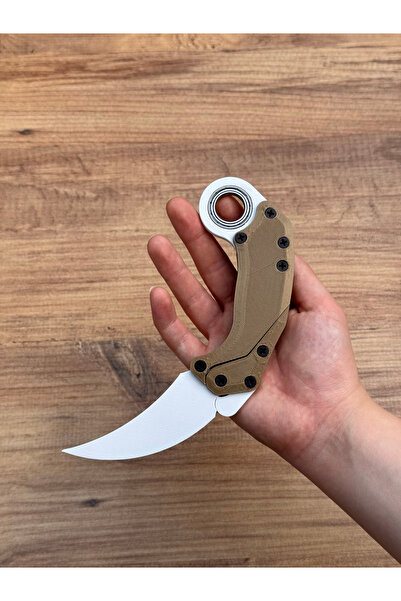 keyrambitcidayi Gravity Karambit Rulmanlı, Plastik - Beyaz Altın (Rulmanlı)