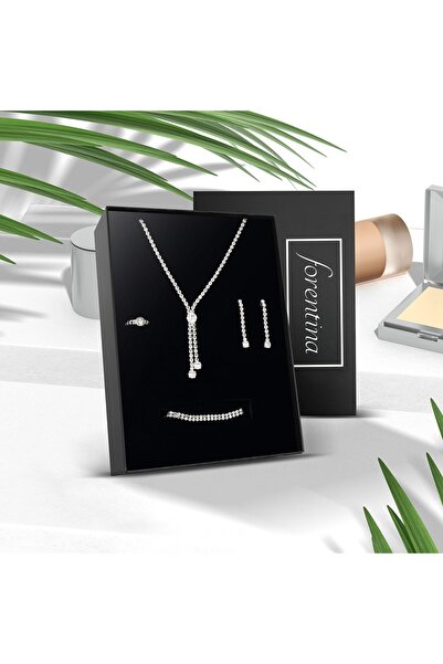 Forentina Gümüş Kaplama Su Yolu Düğün Seti - Ps249700tr