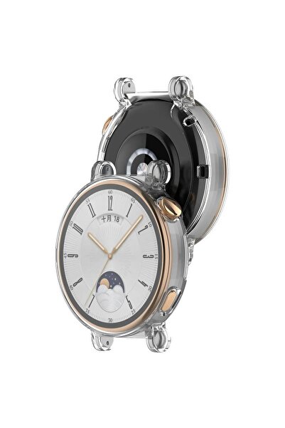 mimtec Huawei Watch Gt4 41mm Uyumlu Kasa Ve Ekran Koruyucu 360 Tam Koruma Kılıf Kapak Şeffaf
