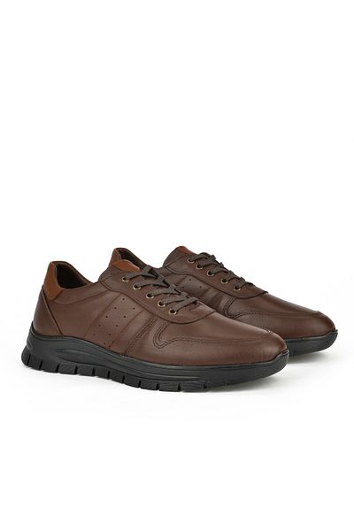 Ziya , Men's Genuine Leather Sneakers133423z67 Coffee