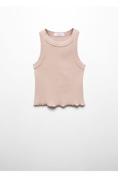 MANGO Kids Geripptes T-Shirt mit Riemen