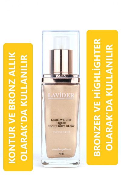 Lavider Pro Glow Liquid Illuminator - 45 ml White Skin Color Illuminating Bronzer