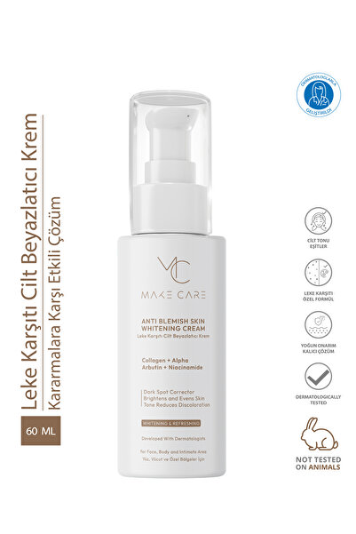 MAKE CARE Cilt Beyazlatıcı Leke Karşıtı,Aydınlatıcı Krem 60 ml