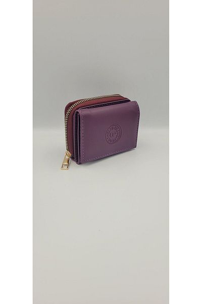 DAVID POLO Mini portofel sport violet Kırase pentru femei, cu buzunare multiple și de înaltă calitate