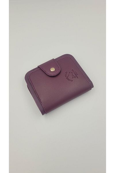 DAVID POLO Women's David Polo Purple Multi-Compartment Mini Size Quality Soft Wallet