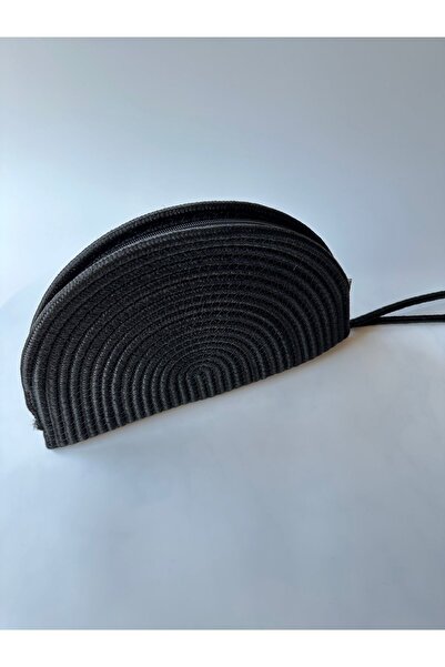 Bileğe Takılabilen Hasır Clutch Çanta