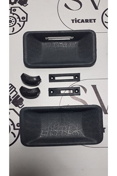 SVTİCARET Reno 12 Toros Avuç Içi Plastiği 4 Ad. Avuç Içi Cıtası 4 Ad. Avuç Içi Badem 4 Ad Tk Set.siyah Renk