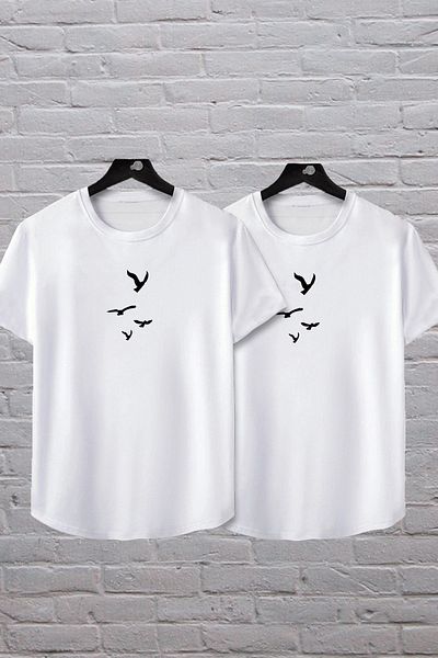 viperkombin Set de tricou subțire cu tăietură ovală din 2 piese