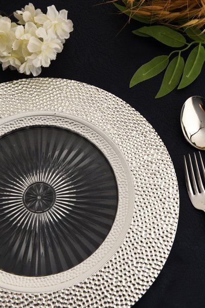 TR Turan Collection Mercan 6-Piece Supla Set Silver Color, Luxury Hard Plastic Supla Set