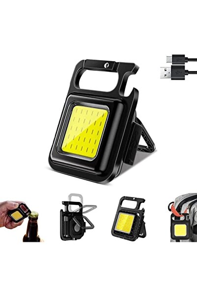 Genel Markalar Taşınabilir Mini Kamp Led Anahtarlık El Feneri Usb Şarj Edileb...