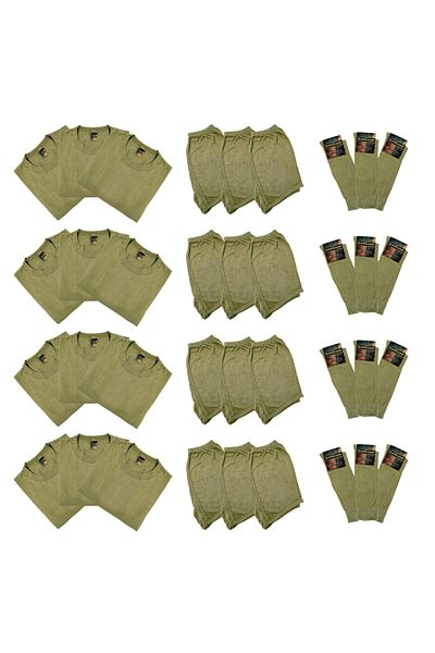 KARCAMP Σετ 12 Military Laundry - Μπανιέρα, Μπόξερ και Κάλτσες