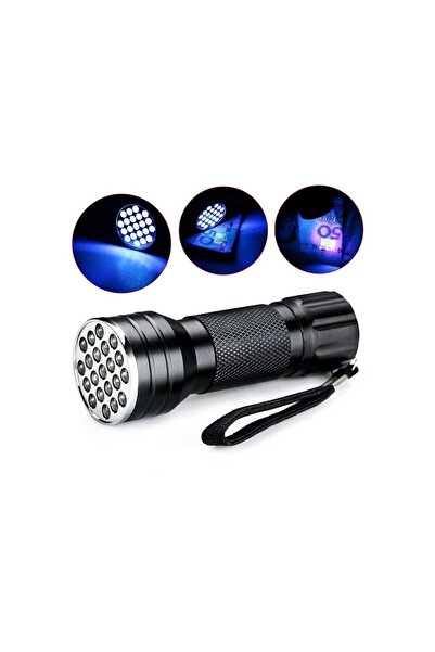 Guassi Uv Fener 21 Led Gs-142 Ultraviyole Fener Mor Uv Işık Lamba