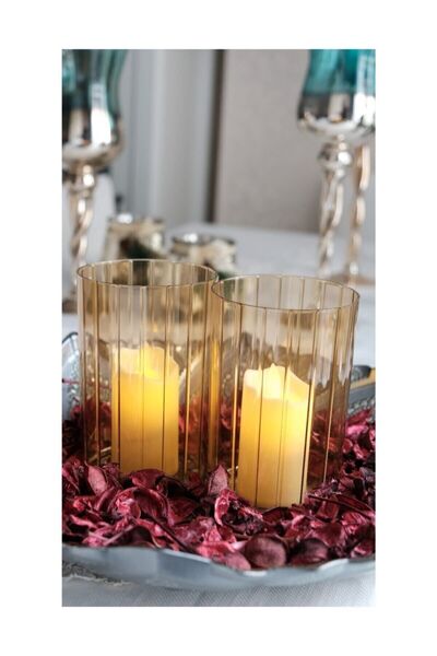 eshops 2 Adet Camı Sarı Mika Avize Uyumlu Çok Amaçlı Akrilik Avize Camı